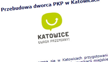"Katowice Uwaga Przemiany!" - zrzut ekranowy ze strony KZK GOP